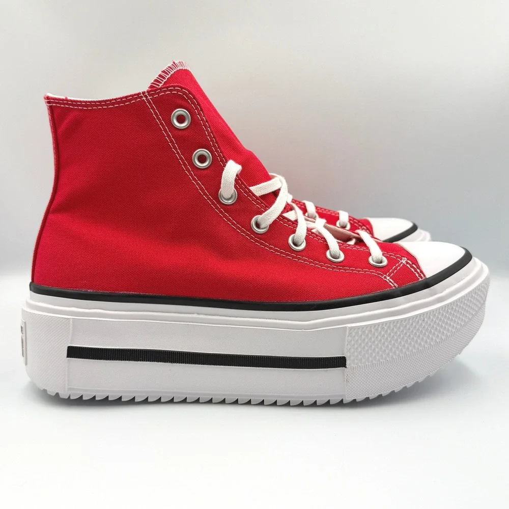 Converse Chuck Taylor All Star Lift Double Stack Women 10 Red A15542C **NEW** - Picture 7 of 12